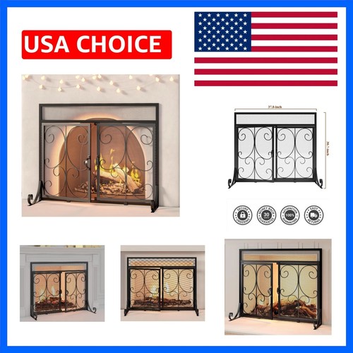 Large flat fireplace screen - flat,